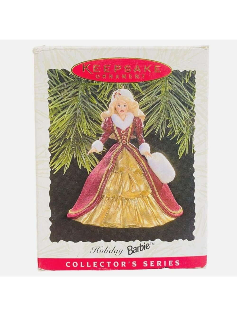 Hallmark Keepsake Ornament 1996 Holiday Barbie Collectors Series Victorian Style